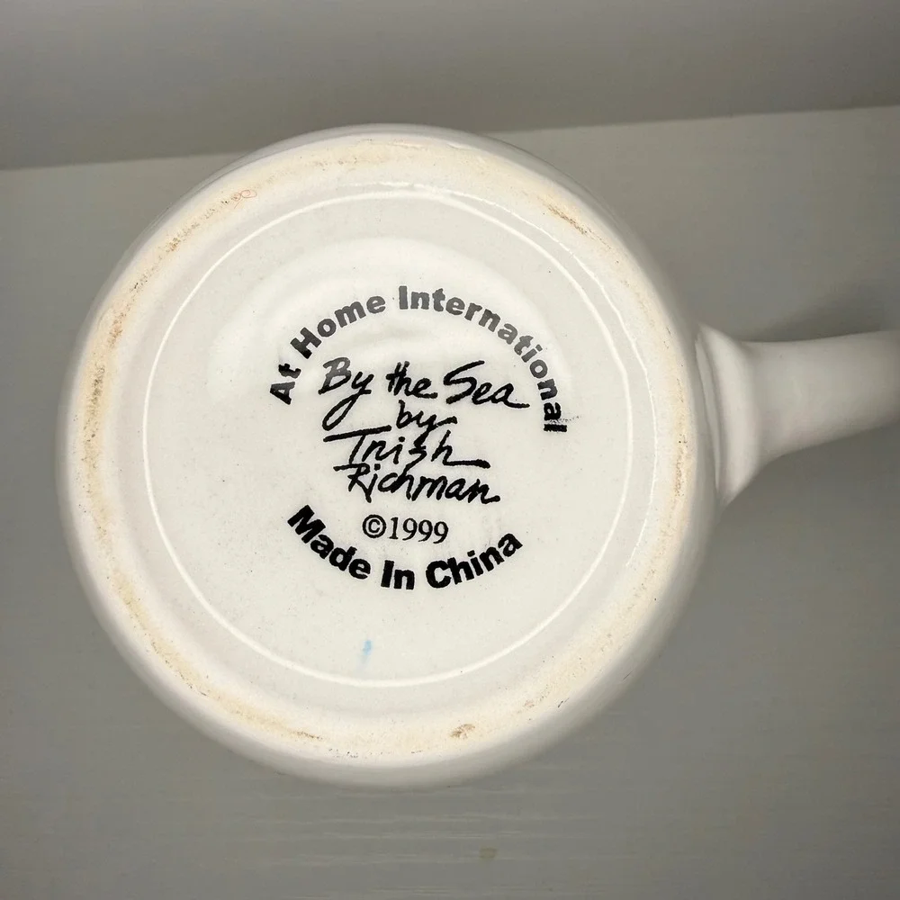 At Home International By the Sea Trish Richman Beach Bucket Shovel Mug 1999